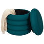 Home Deco Factory PUF ALMACENAJE ATOM AZUL