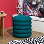 Home Deco Factory PUF ALMACENAJE ATOM AZUL