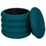 Home Deco Factory PUF ALMACENAJE ATOM AZUL