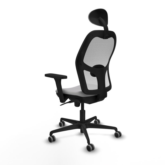 PIQUERAS Y CRESPO Silla de oficina Jorquera con mecanismo Sincro, Gris claro y Blanco