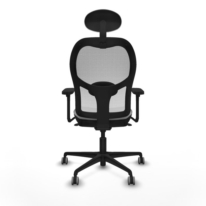 PIQUERAS Y CRESPO Silla de oficina Jorquera con mecanismo Sincro, Gris claro y Blanco