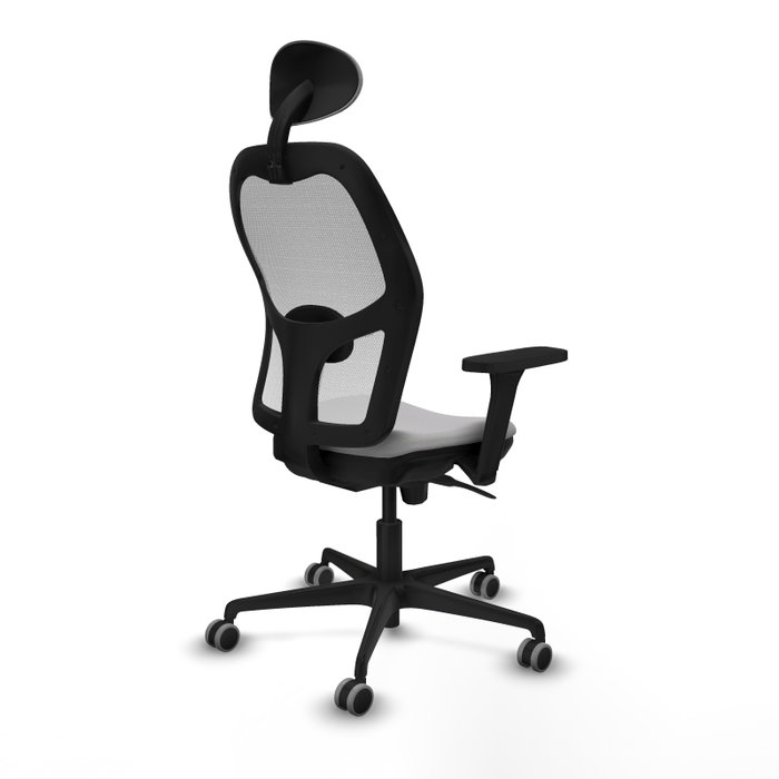 PIQUERAS Y CRESPO Silla de oficina Jorquera con mecanismo Sincro, Gris claro y Blanco