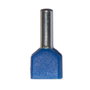 Basics Puntera aislada doble 00,75 mm² azul, 100 uds