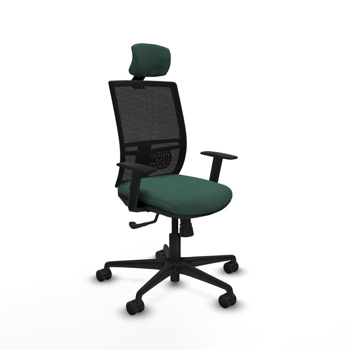 PIQUERAS Y CRESPO Silla de oficina Yunquera con mecanismo Sincro, Verde botella y Negro PIQUERAS Y CRESPO Silla de oficina Yunquera con mecanismo Sincro, Verde botella y Negro