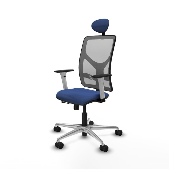 PIQUERAS Y CRESPO Silla de oficina Motilla con mecanismo Sincro/Traslack Azul marino y Gris PIQUERAS Y CRESPO Silla de oficina Motilla con mecanismo Sincro/Traslack Azul marino y Gris