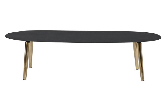 DKD Home Decor Mesa Centro Glam Negro Dorado 60 x 30 x 122 cm