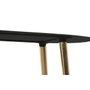 DKD Home Decor Mesa de Centro de Hierro con Acabado Rugoso Negro