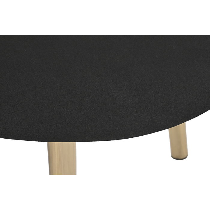 DKD Home Decor Mesa de Centro de Hierro con Acabado Rugoso Negro