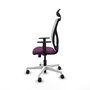 PIQUERAS Y CRESPO Silla de oficina Motilla con mecanismo Sincro, Morado y Blanco