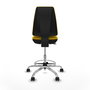 PIQUERAS Y CRESPO Taburete Elche CP Bali amarillo con base cromada