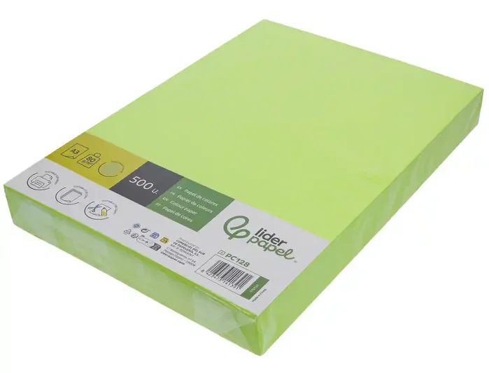 Liderpapel Papel Color Din A3 80 g Verde Neón (500 Hojas) Liderpapel Papel Color Din A3 80 g Verde Neón (500 Hojas)