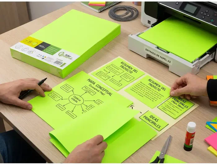 Liderpapel Papel Color Din A3 80 g Verde Neón (500 Hojas) Liderpapel Papel Color Din A3 80 g Verde Neón (500 Hojas)