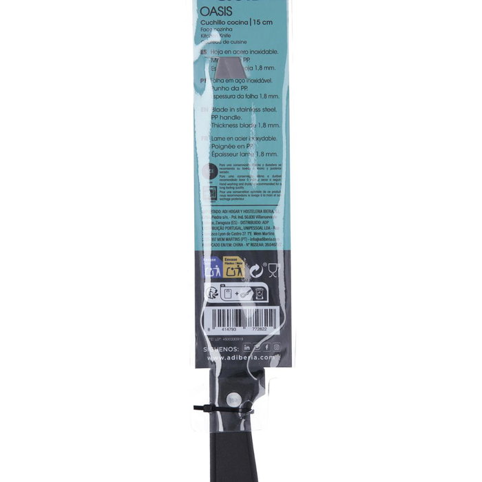 Quid Cuchillo de Cocina Oasis 15 cm Negro