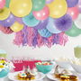 Party Time Guirnalda Globos Multicolor Kit Decorativo con Rosetones y Esferas de Papel