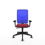 PIQUERAS Y CRESPO Silla de oficina Motilla con mecanismo Sincro/Traslack Granate y Azul