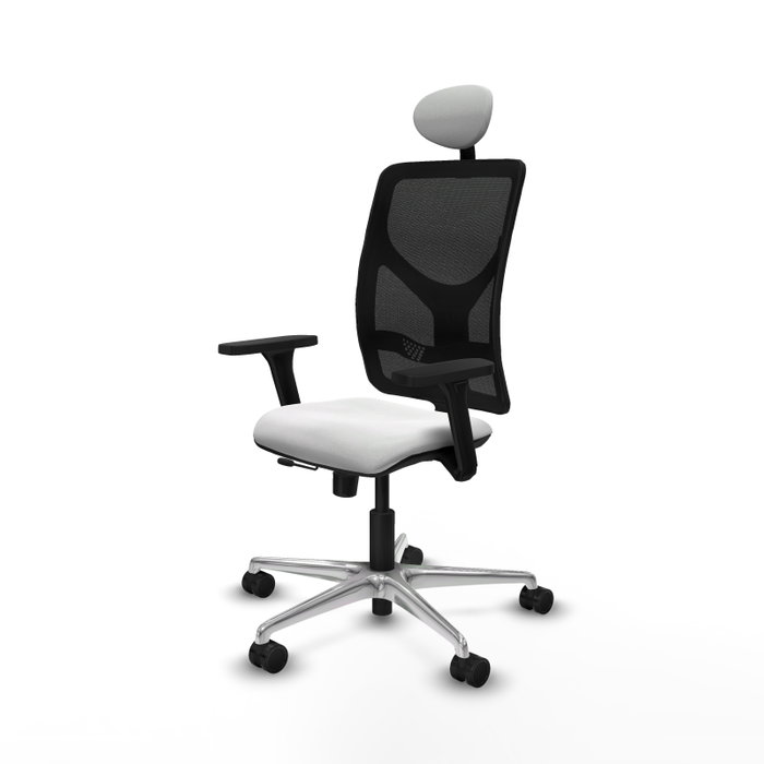 PIQUERAS Y CRESPO Silla de oficina Motilla con mecanismo Sincro/Traslack, Blanco y Negro PIQUERAS Y CRESPO Silla de oficina Motilla con mecanismo Sincro/Traslack, Blanco y Negro