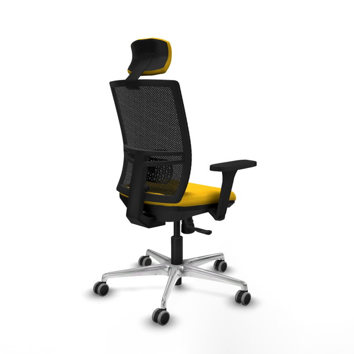 PIQUERAS Y CRESPO Silla de oficina Yunquera con mecanismo Sincro, Amarillo y Negro PIQUERAS Y CRESPO Silla de oficina Yunquera con mecanismo Sincro, Amarillo y Negro