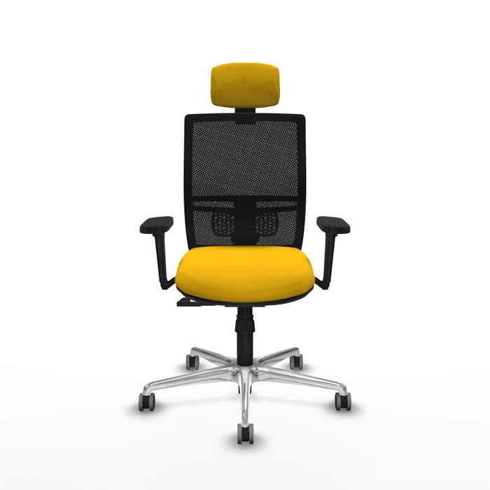 PIQUERAS Y CRESPO Silla de oficina Yunquera con mecanismo Sincro, Amarillo y Negro PIQUERAS Y CRESPO Silla de oficina Yunquera con mecanismo Sincro, Amarillo y Negro