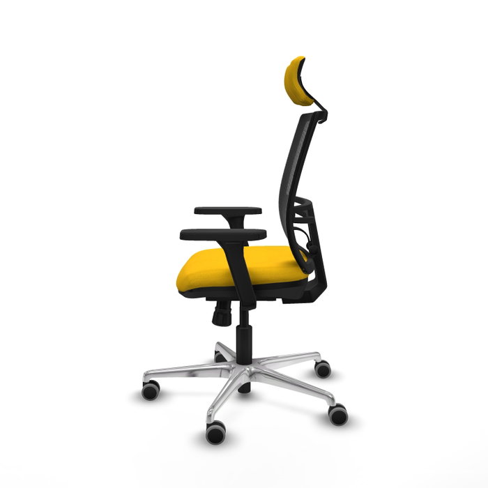 PIQUERAS Y CRESPO Silla de oficina Yunquera con mecanismo Sincro, Amarillo y Negro PIQUERAS Y CRESPO Silla de oficina Yunquera con mecanismo Sincro, Amarillo y Negro