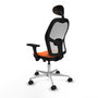 PIQUERAS Y CRESPO Silla de oficina Jorquera con mecanismo Sincro/Traslack, Naranja y Blanco