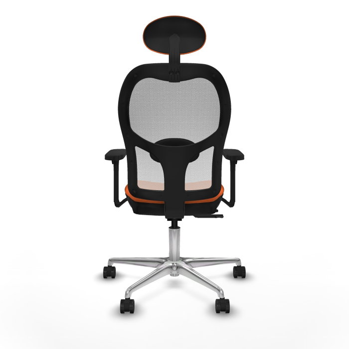 PIQUERAS Y CRESPO Silla de oficina Jorquera con mecanismo Sincro/Traslack, Naranja y Blanco