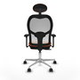 PIQUERAS Y CRESPO Silla de oficina Jorquera con mecanismo Sincro/Traslack, Naranja y Blanco