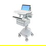 Ergotron StyleView Carro Multimedia con 6 Cajones para Portátil hasta 17.3", SLA-Antrieb, Aluminio, Altura Ajustable, Bandeja Teclado - 9.1 kg Capacidad