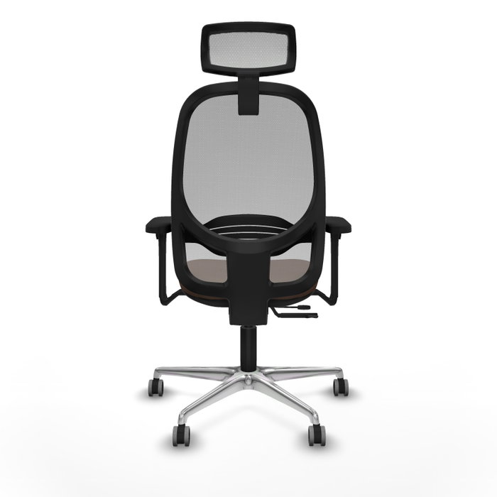 PIQUERAS Y CRESPO Silla de oficina Cilanco con mecanismo Sincro/Traslack, Marrón y Gris