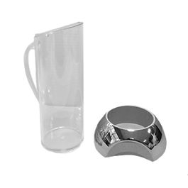 Jarra Cereales, 1.5 Litros, 28 cm de Alto, 10 cm de Diámetro, para Buffet y Exposición, No Apta Lavavajillas ni Microondas