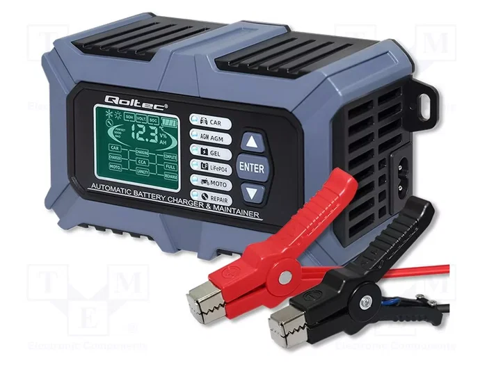 Qoltec Cargador Inteligente 12V 6A con Pantalla LCD y Función de Reparación Qoltec Cargador Inteligente 12V 6A con Pantalla LCD y Función de Reparación