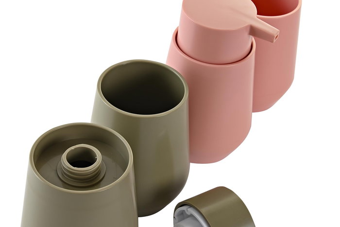 DKD Home Decor Set de 2 Piezas Baño Melocoton Verde 8.5 x 14.5 x 8.5 cm