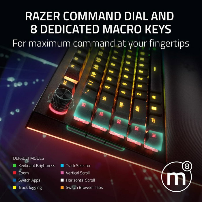 Razer BlackWidow V4 Pro con interruptores Razer Green, negro Razer BlackWidow V4 Pro con interruptores Razer Green, negro