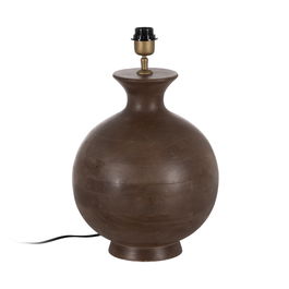 Base Lámpara Mesa Marrón Madera de Mango 31 X 31 X 38 cm