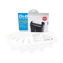 GENIE 12627 Hojas Lubricantes para Destructora de Documentos, 240 x 200 mm, Paquete de 6 Unidades