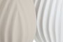 DKD Home Decor Jarrón de Gres Beige o Blanco 40 cm de Alto (24x40x24 cm) - Pack de 2 Unidades