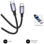 Subblim Cable Plus USB-C a USB-C 100W 1m Negro