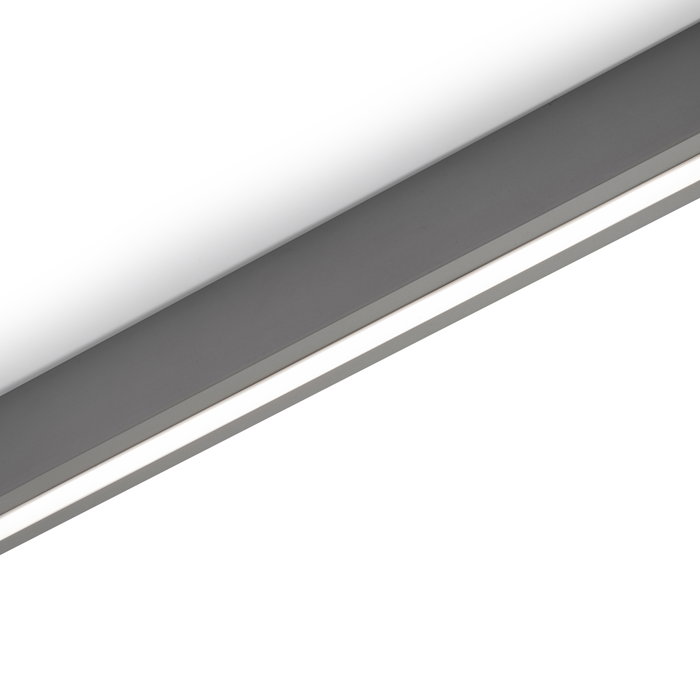 Emuca Kit de barra para armario Luxe, tira LED 4,5x8 Neonlynx V, sensor de movimiento RF Smart y convertidor Smart (24V DC), longitud 900mm, Luz blanca cálida 2.700K, Plástico y Aluminio, Titanio