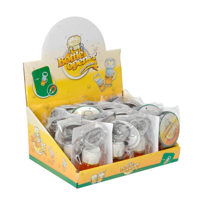 Descapsulador de botellas con forma de jarra de cerveza con imán