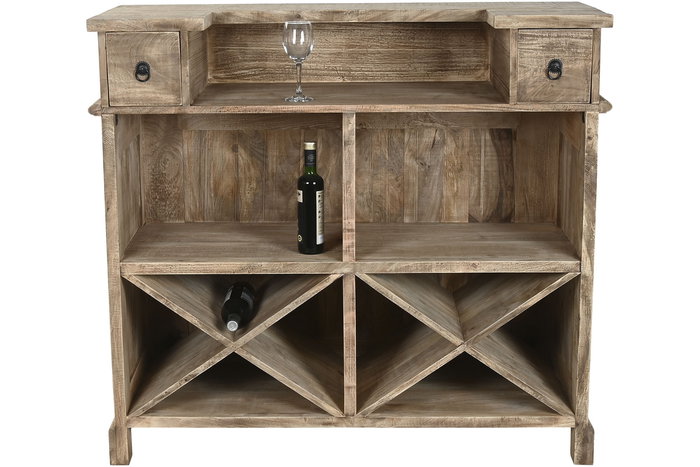 DKD Home Decor Mueble Bar Indio Natural 50 x 109 x 120 cm
