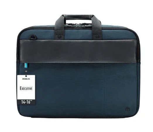 Mobilis Executive 3 Maletín para Portátil 40.6 cm (16") Negro y Azul - Nylon, Tirante para Hombro, Peso Ligero 686 g