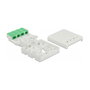 DeLOCK Caja de conexión de fibra óptica para carril DIN 4x SC Simplex o LC Duplex