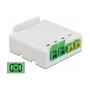 DeLOCK Caja de conexión de fibra óptica para carril DIN 4x SC Simplex o LC Duplex