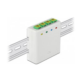 DeLOCK Caja de conexión de fibra óptica para carril DIN 4x SC Simplex o LC Duplex