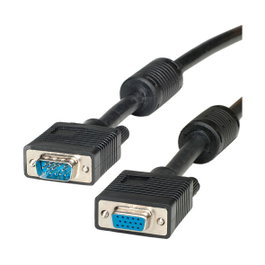 ROLINE Cable VGA HD15 ST de 10 m con núcleo de ferrita