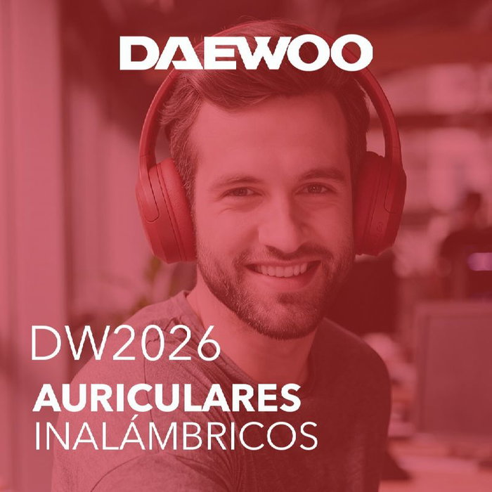 Daewoo DW2026 Auriculares Inalámbricos con Micrófono, Rojo