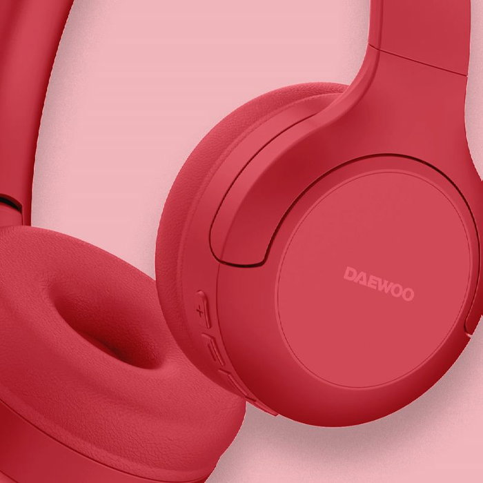 Daewoo DW2026 Auriculares Inalámbricos con Micrófono, Rojo