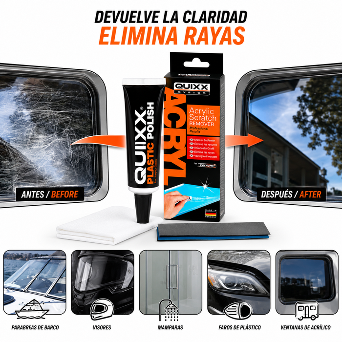 Quixx QQ10003 Removedor de Arañazos para Acrílico y Plexiglás