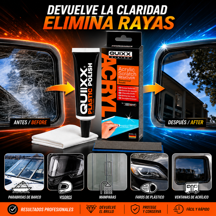Quixx QQ10003 Removedor de Arañazos para Acrílico y Plexiglás