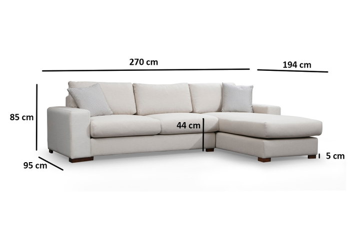 Atelier Del Sofa Loop 16 Sofá Esquinero Beige 270x194cm