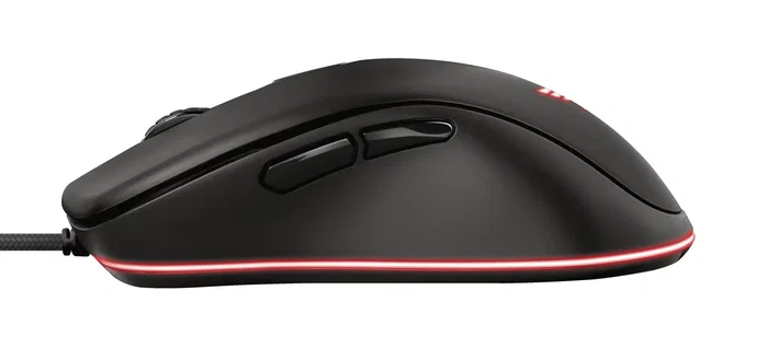 Trust Ratón Gaming GXT 930 Jacx RGB, Óptico 6400 DPI, 8 Botones Programables (2 para pulgar), Negro, Ergonómico para Mano Derecha, Software Personalizable